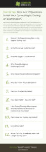 12 questions to ask gynecologist during exam infographic sugar land